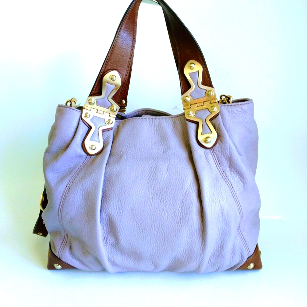 NWT Michael Kors Purple Leather Crossbody Bag - Picture 2 of 13